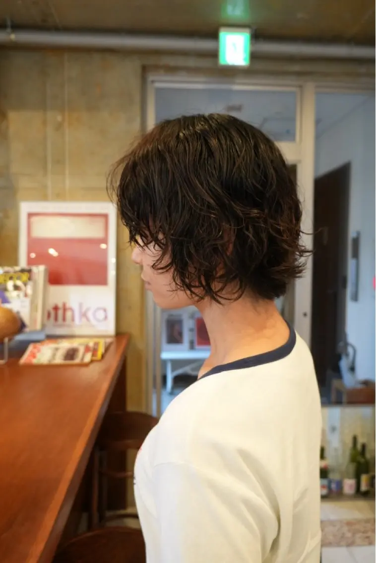 ショート パーマ パーマ ウチミズ サヤカのヘアスタイル