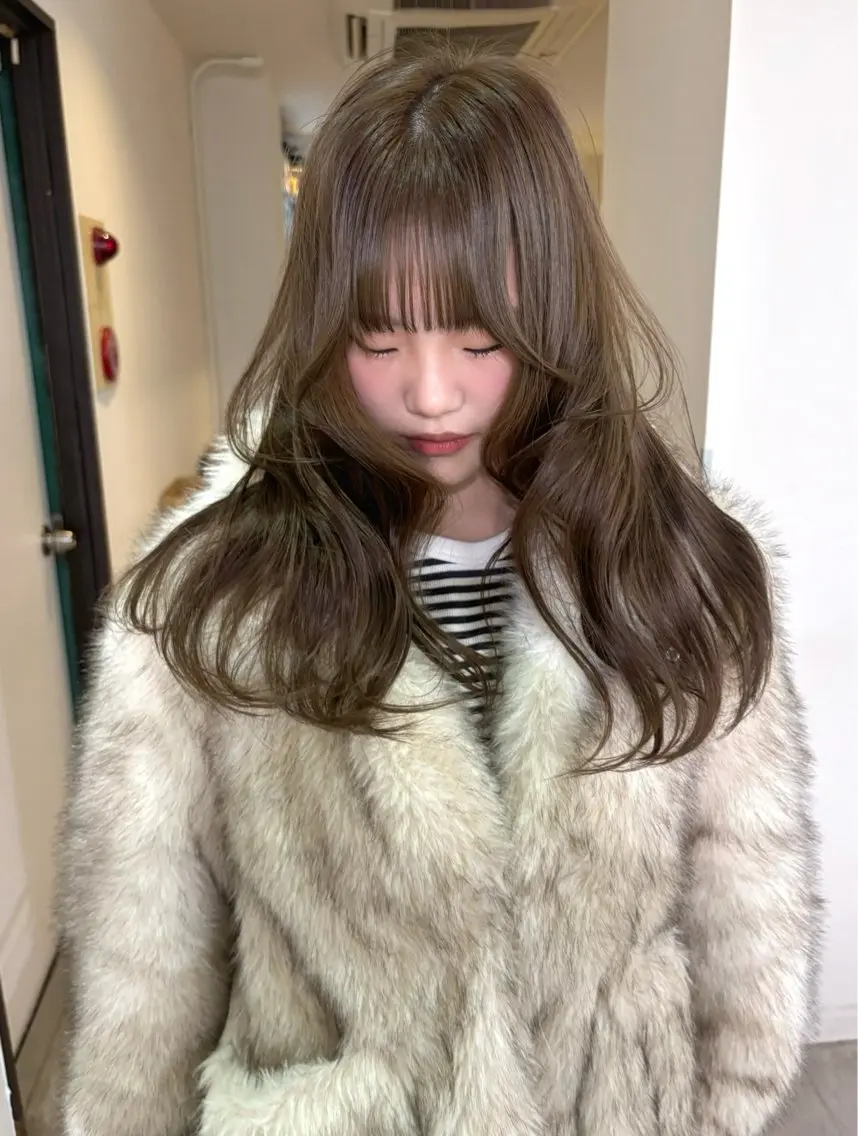 ロング カラー ブリーチ 透明感カラー ダブルカラー ブリーチなしカラー カット ヘアカラー mizuki/ピンク ベージュ.レイヤーのヘアスタイル
