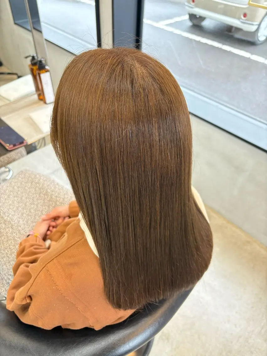 セミロング カラー ベージュカラー ヘアカラー 🪄くすみカラー❇️ 名塚比奈乃🪄のヘアスタイル