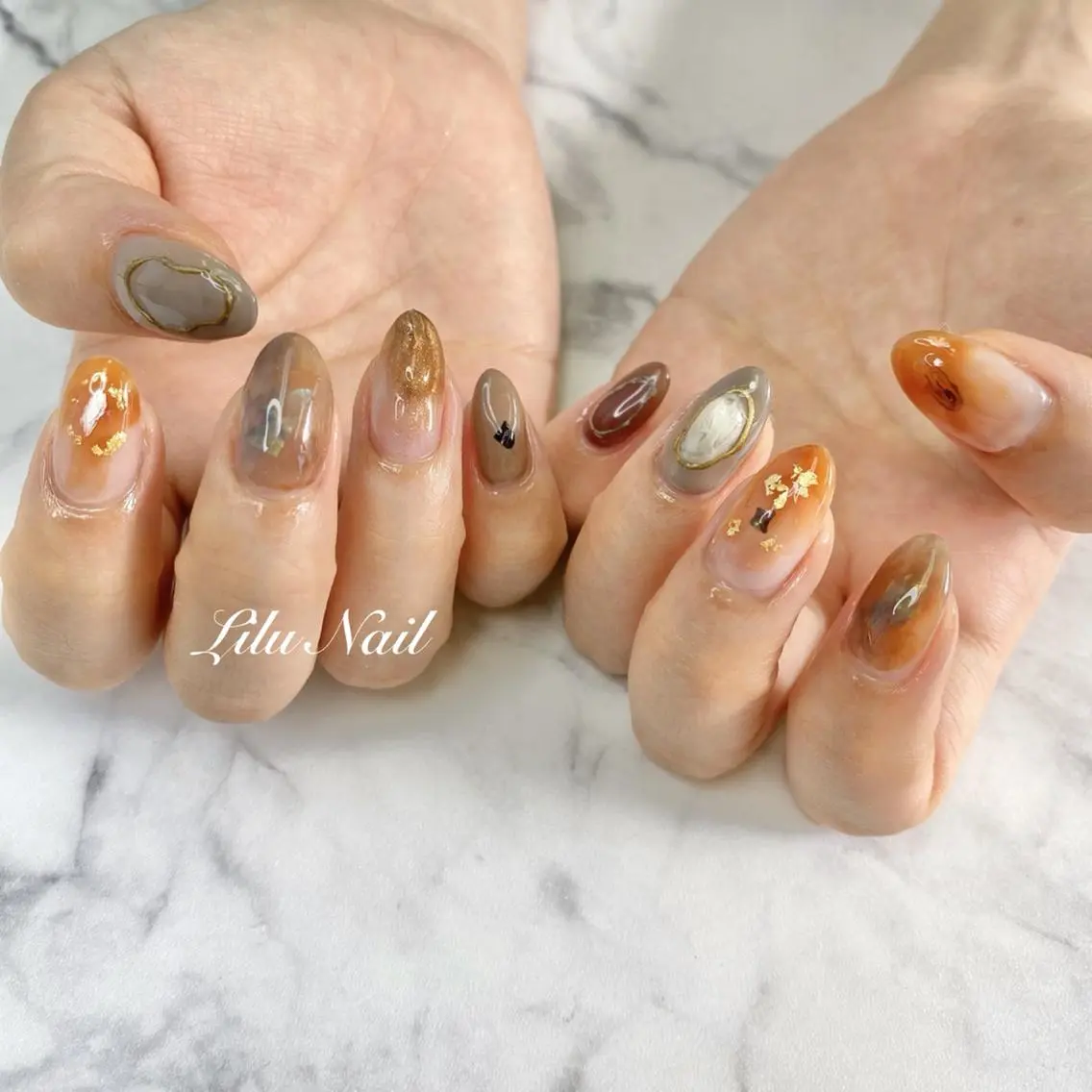 ネイル ニュアンスネイル モチの良さ◉ フィルインネイル♡のネイルデザイン