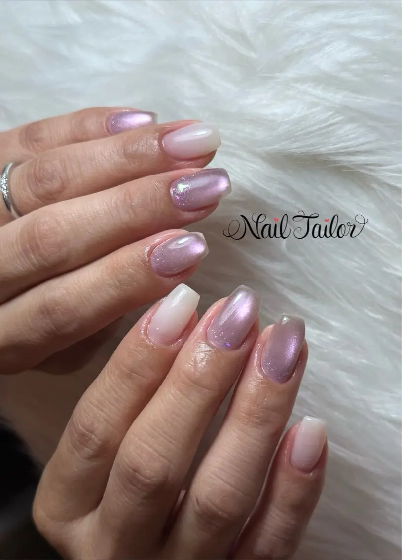 ネイル マグネットネイル スクエアネイル ハンドネイル NailTailor ネイルテイラーのネイルデザイン