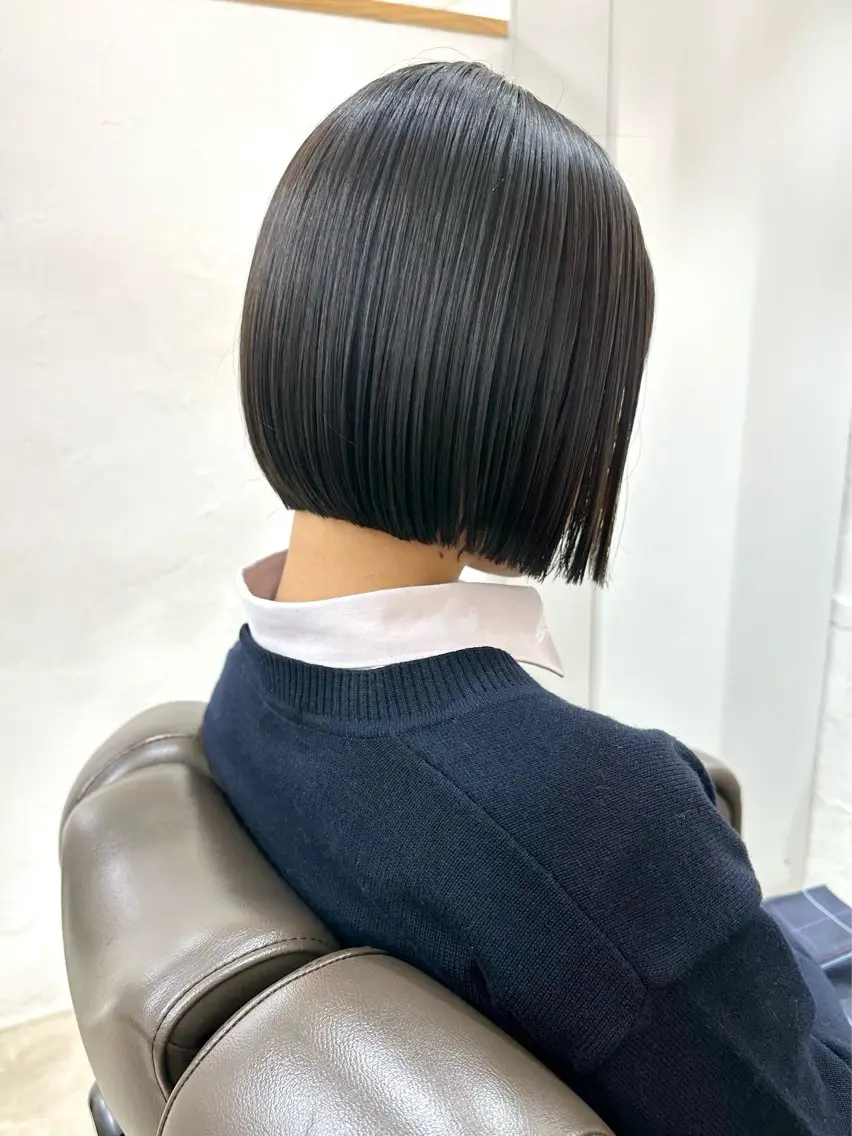 ショート カット 縮毛矯正 トリートメント 髪質改善 縮毛矯正/ レイヤー/銀座/本木のヘアスタイル