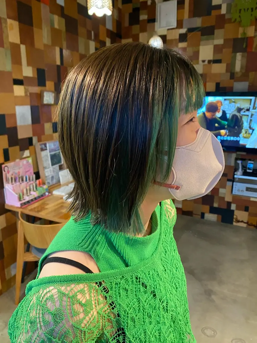 ミディアム カラー ヘアカラー 鈴木 映美のヘアスタイル