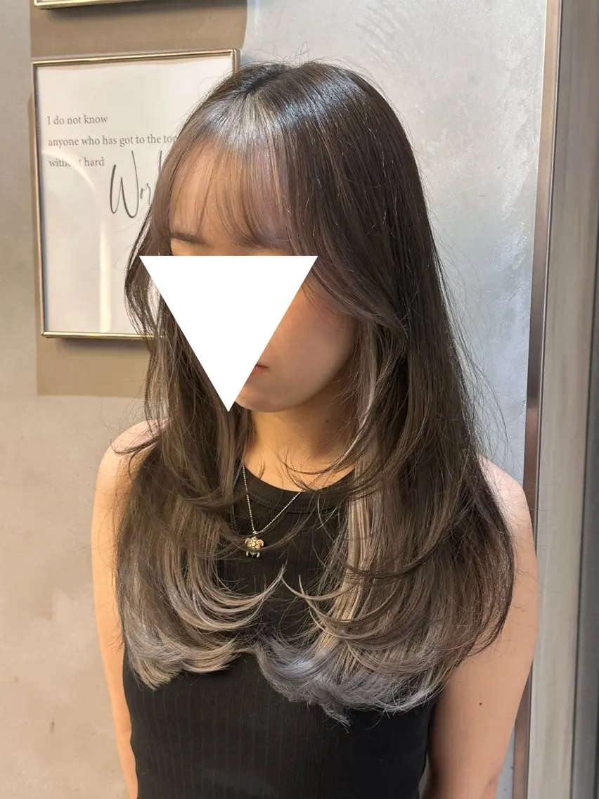 ロング カット ヘアカラー トリートメント 美髪矯正💎副店長 💎ミツキのヘアスタイル