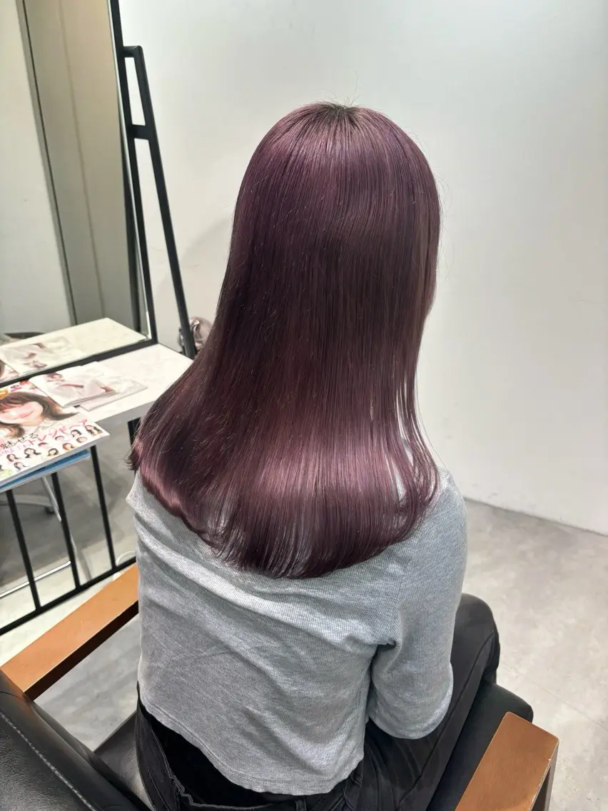 ロング カラー ラベンダーカラー ピンクカラー ピンクラベンダー ‎Lby home 🪽mikuのヘアスタイル