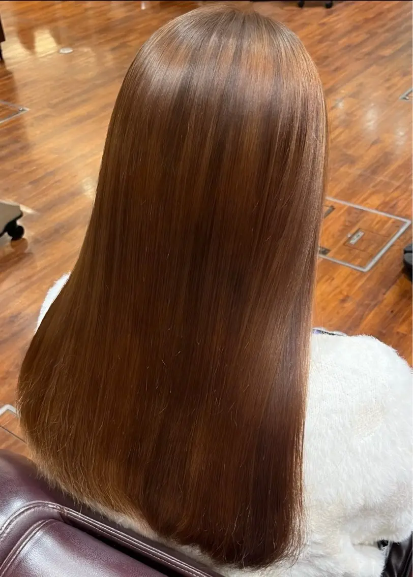 ロング 縮毛矯正 Haruka ハルカのヘアスタイル