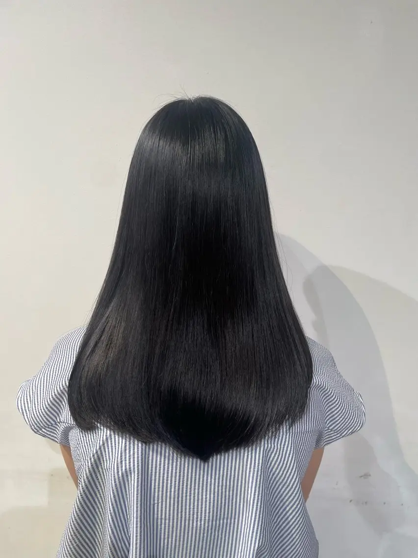 ロング カラー 黒髪 就活ヘア トリートメント ヘアカラー 透明感カラー/ keiko🪿のヘアスタイル