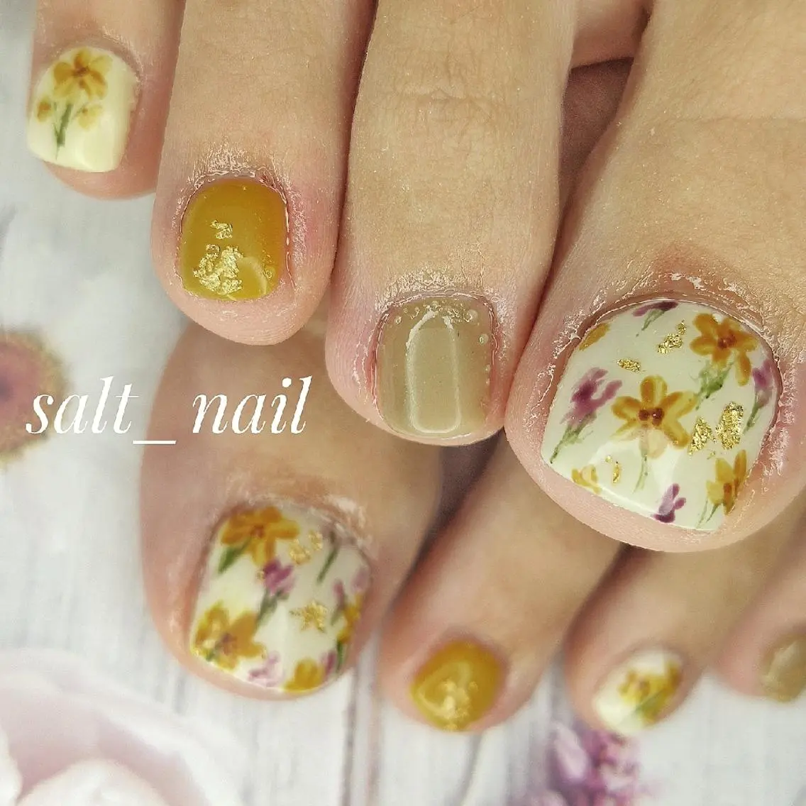 ネイル フラワーネイル 個人サロン saltnailのネイルデザイン