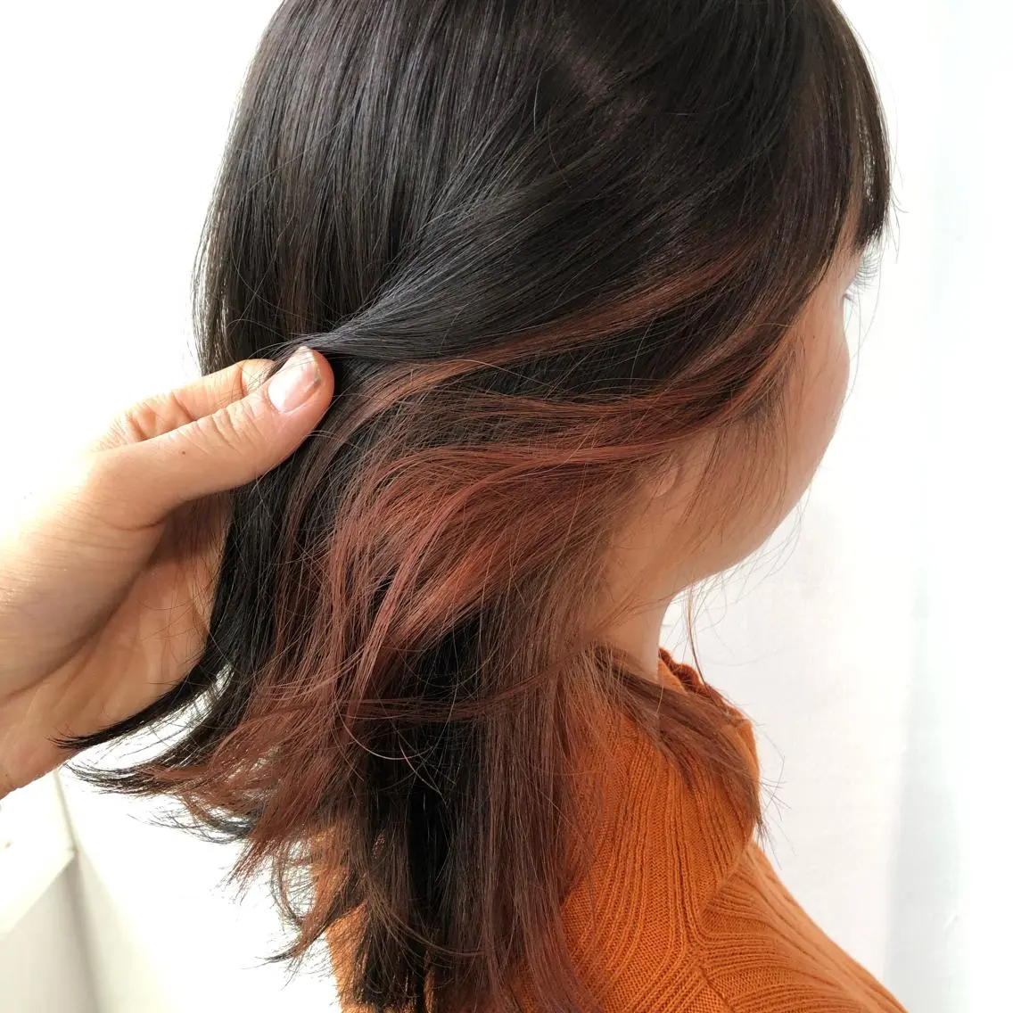 ミディアム カラー ヘアカラー トリートメント ヘッドスパ ヘアセット 💖ブリーチなし透明 感💖ASAHIのヘアスタイル