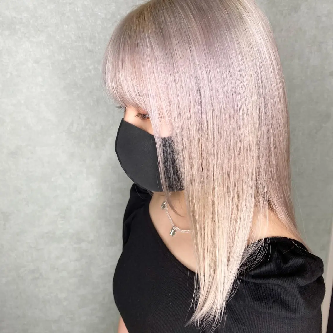 ミディアム カラー ヘアカラー トリートメント 🌱ブリーチ・透明感 カラー/mapi🦭のヘアスタイル
