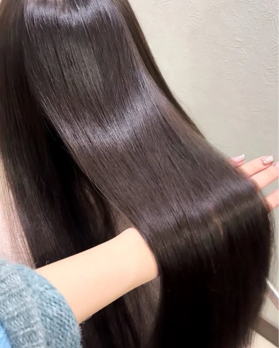 ロング カラー カット ヘアカラー トリートメント 中嶋心渚⌇透明感 カラー️🩵🎀‪のヘアスタイル
