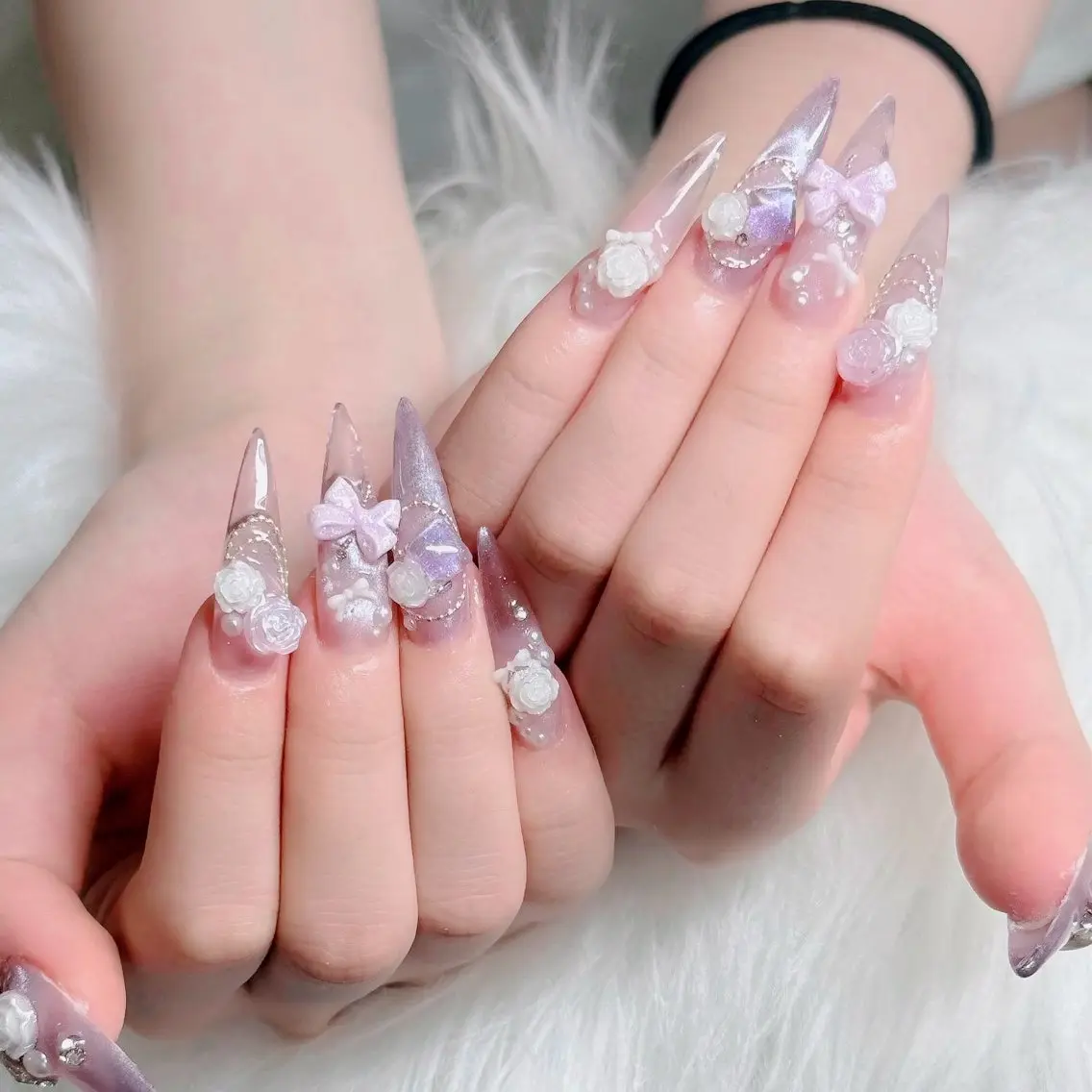 ネイル フットネイル フレンチネイル グラデーション 韓国ネイル ロングネイル ハンドネイル Hani Nail Salonのネイルデザイン