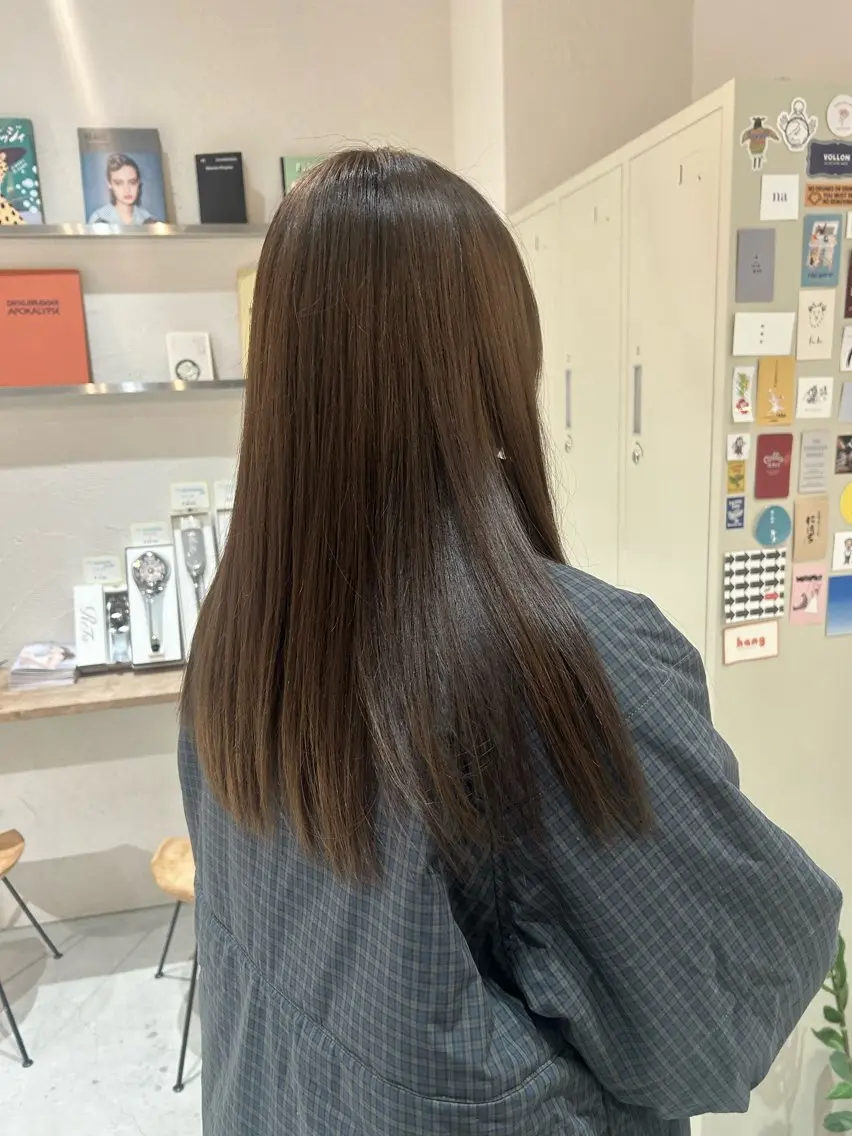 ロング カラー オリーブカラー ヘアカラー 🌷似合わせカラー 🌷/岡崎/アイ🐰のヘアスタイル