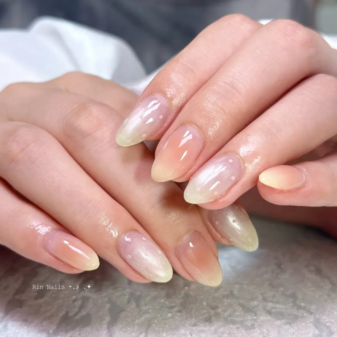 ショート ハンドネイル RIN NAILS ᥫ᭡Migusaのネイルデザイン
