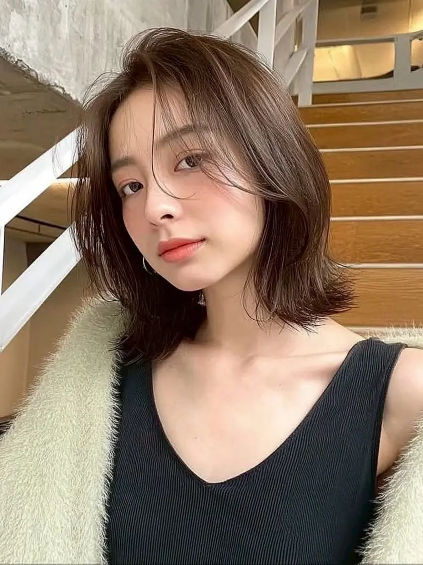 ミディアム カラー 神田 絢飛のヘアスタイル