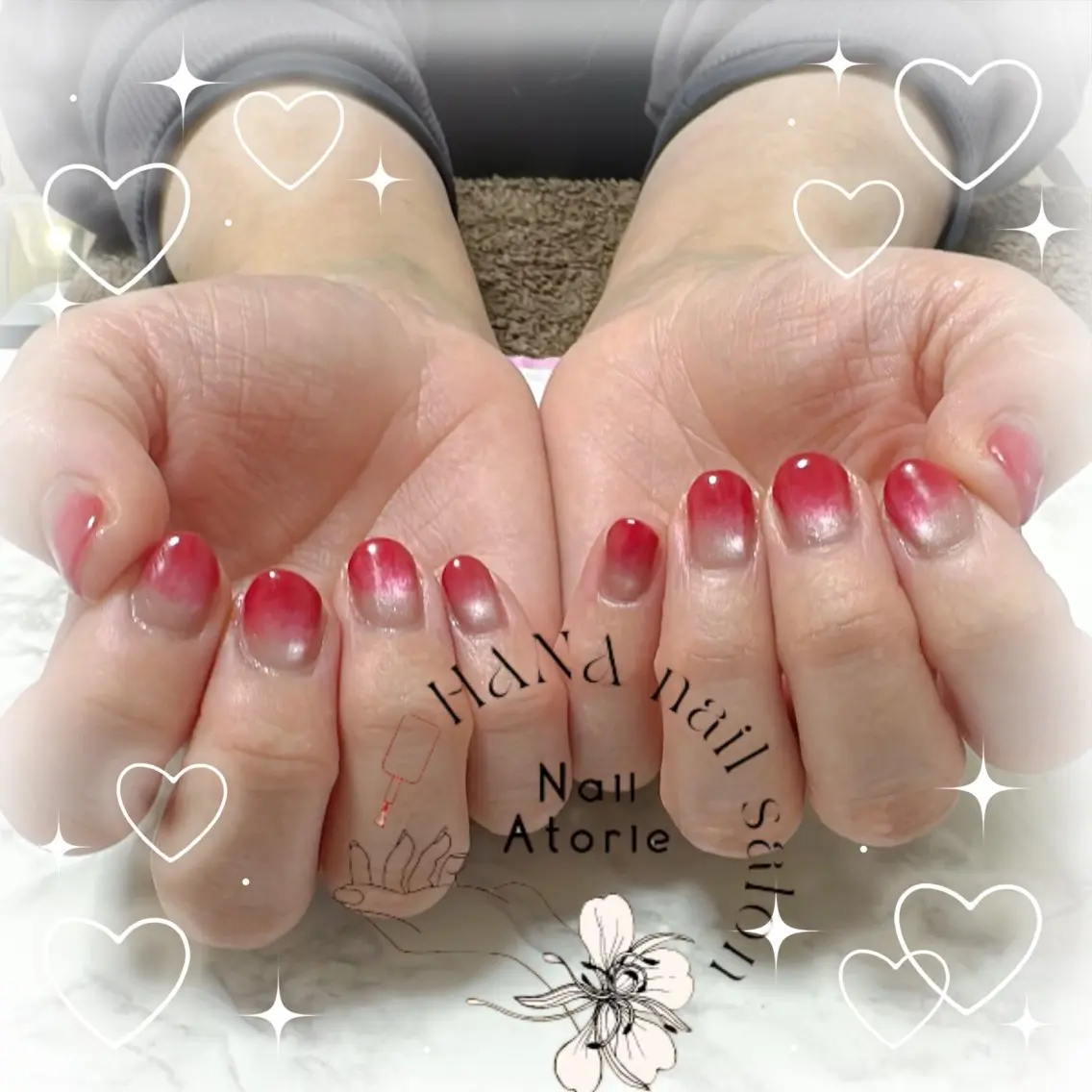 ネイル グラデーション マグネットネイル フットネイル HaNA 　nail salonのネイルデザイン