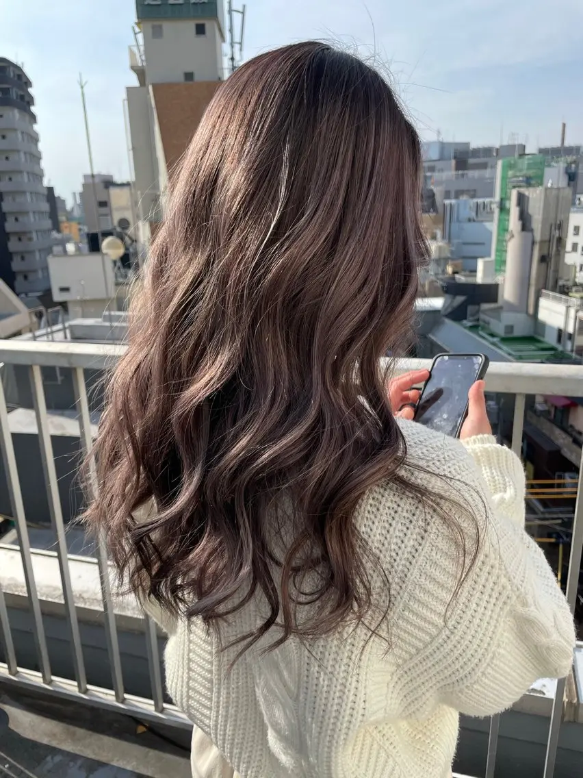 セミロング カラー ヘアアレンジ ヘアカラー トリートメント 具志堅 良のヘアスタイル