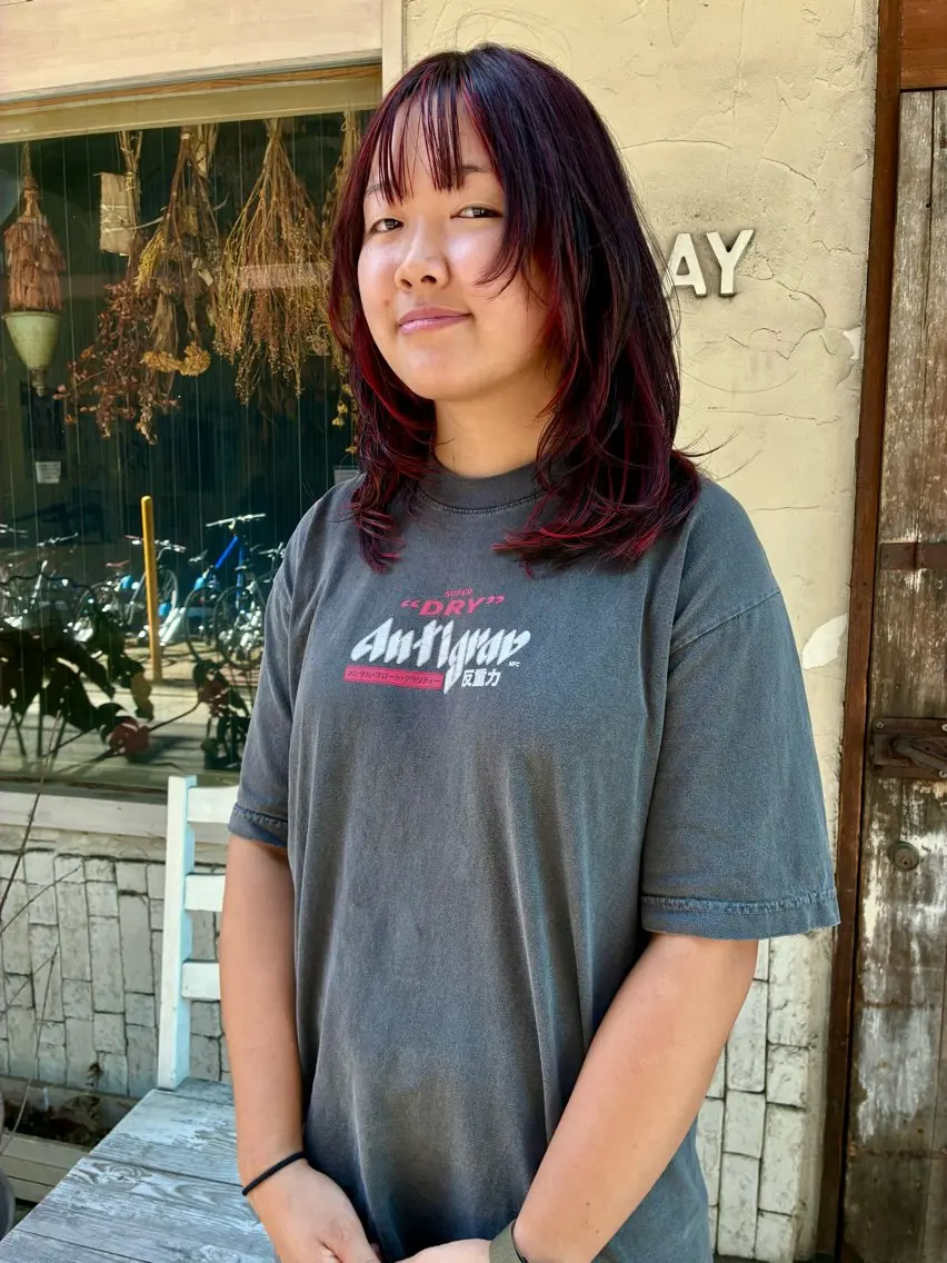 セミロング カラー ヘアカラー KEPKA ヤマグチ 天神 今泉のヘアスタイル