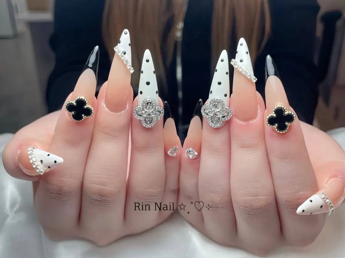 ネイル アートネイル チークネイル ジェルネイル ロングネイル マグネットネイル ハンドネイル Rin Nail 新大久保店のネイルデザイン