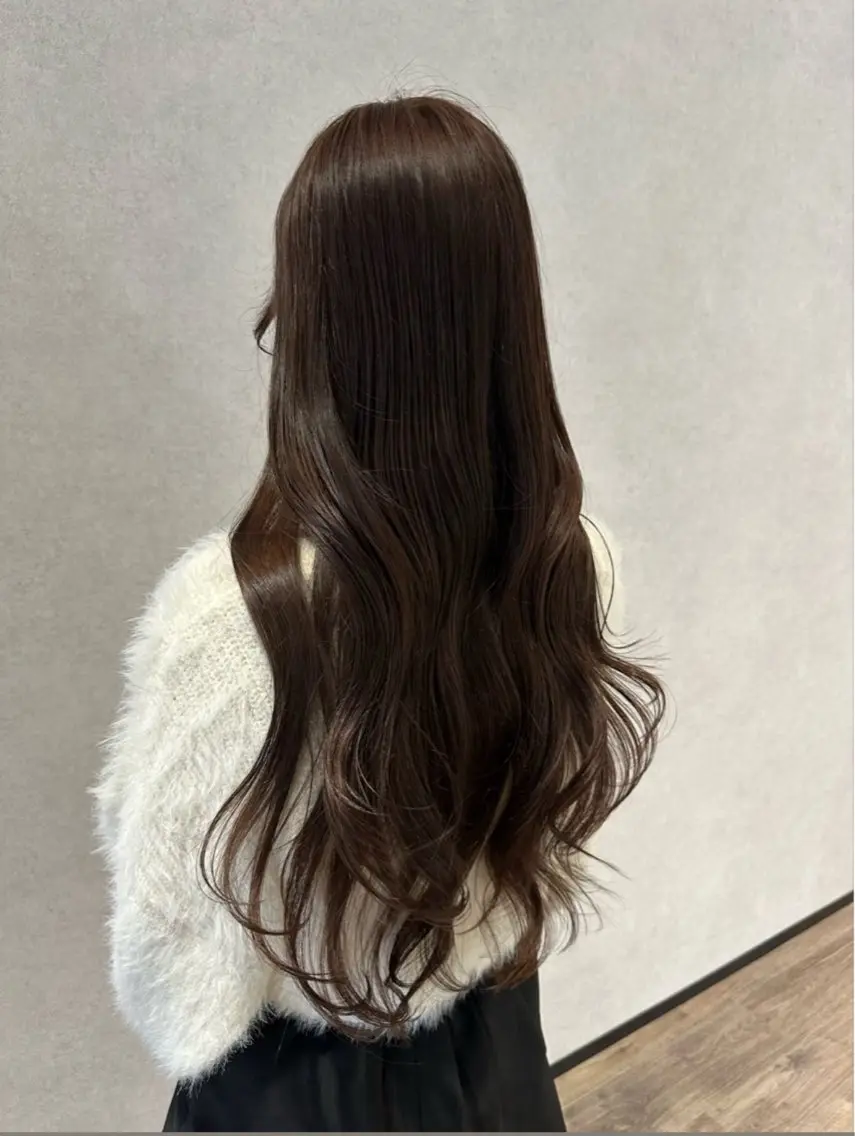 ロング カラー カット ヘアカラー トリートメント レイヤー/ハッシュ 渋谷/サッタのヘアスタイル
