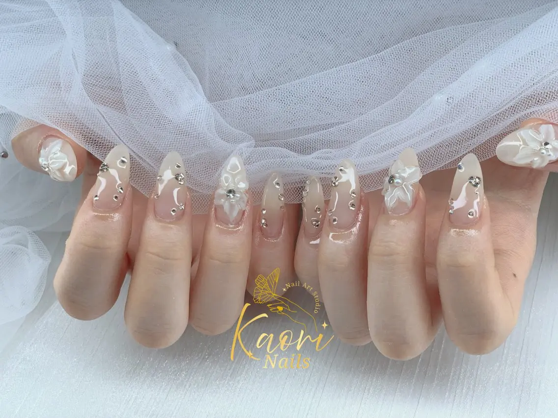 ネイル ジェルネイル 韓国ネイル ニュアンスネイル パラジェル ワンホンネイル Kaori Nailのネイルデザイン