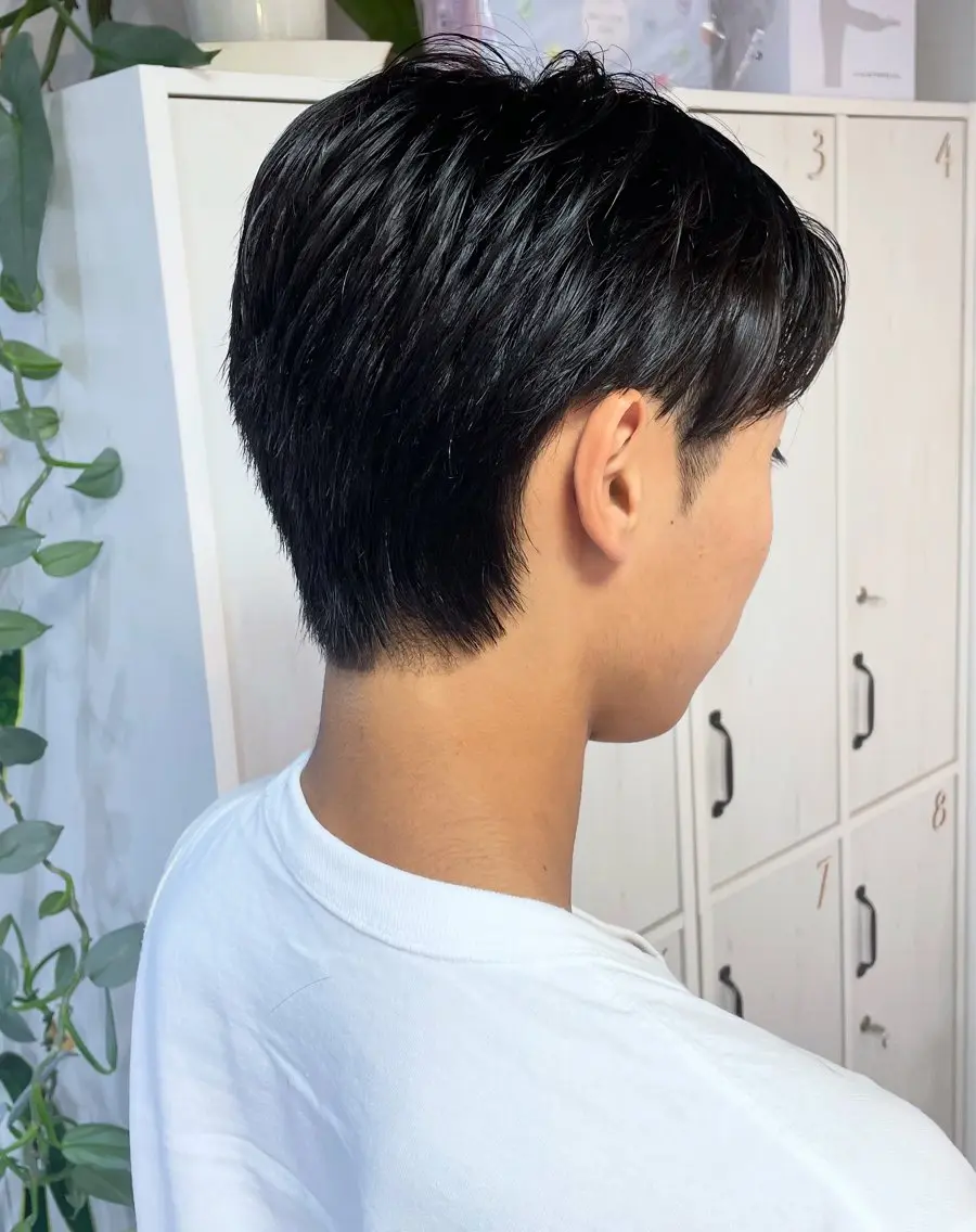 ショート メンズ センターパート 川原 飛奈のヘアスタイル