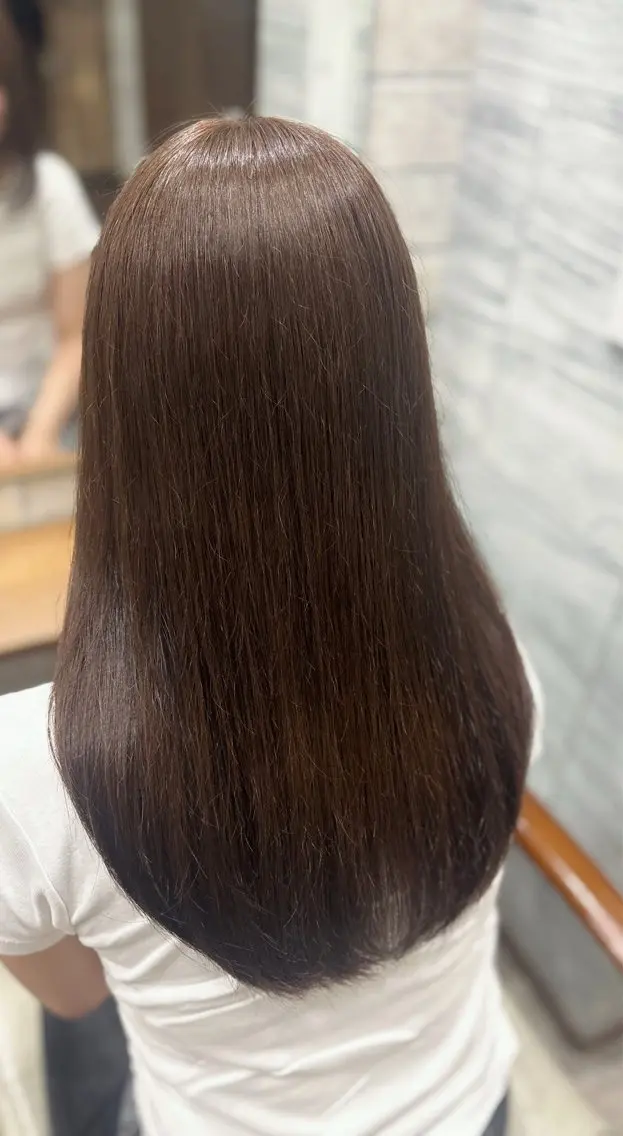 ロング カラー ブリーチ ブラウンカラー 透明感カラー ダブルカラー ブリーチなしカラー ヘアカラー 大阪梅田/ CHISAKI🎀のヘアスタイル