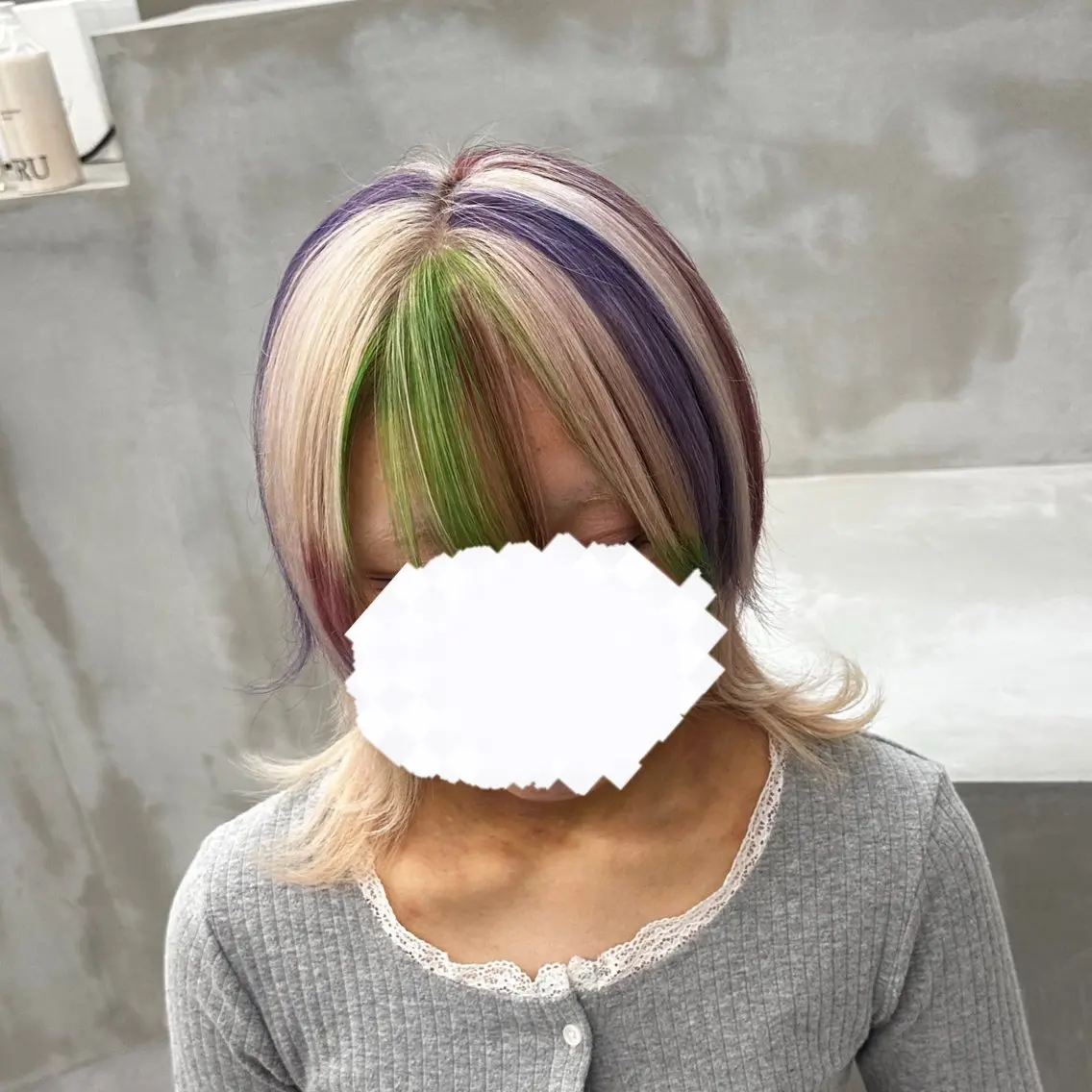 ミディアム ヘアカラー ボブハイトーン 🖤Ayame🖤のヘアスタイル