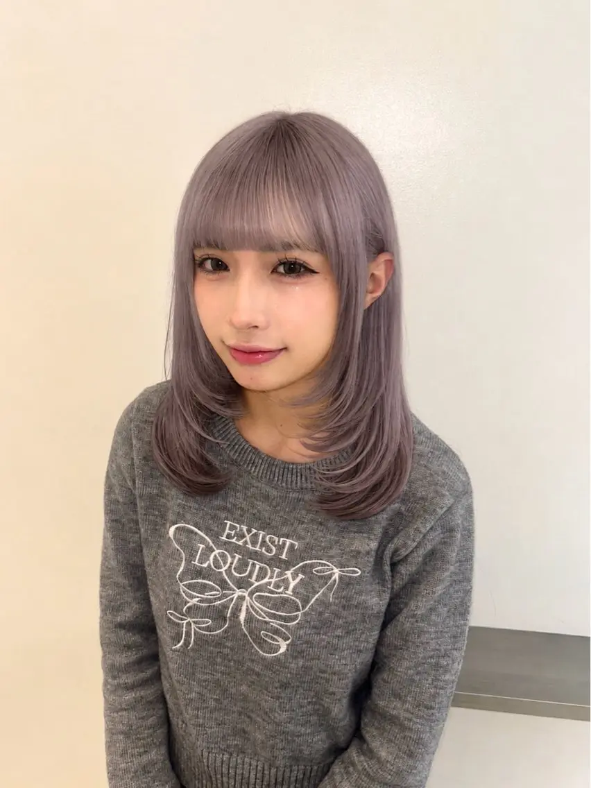 ミディアム カラー ヘアアレンジ ヘアカラー 🎀ブリーチ×艶髪 🎀 ♡さや♡のヘアスタイル