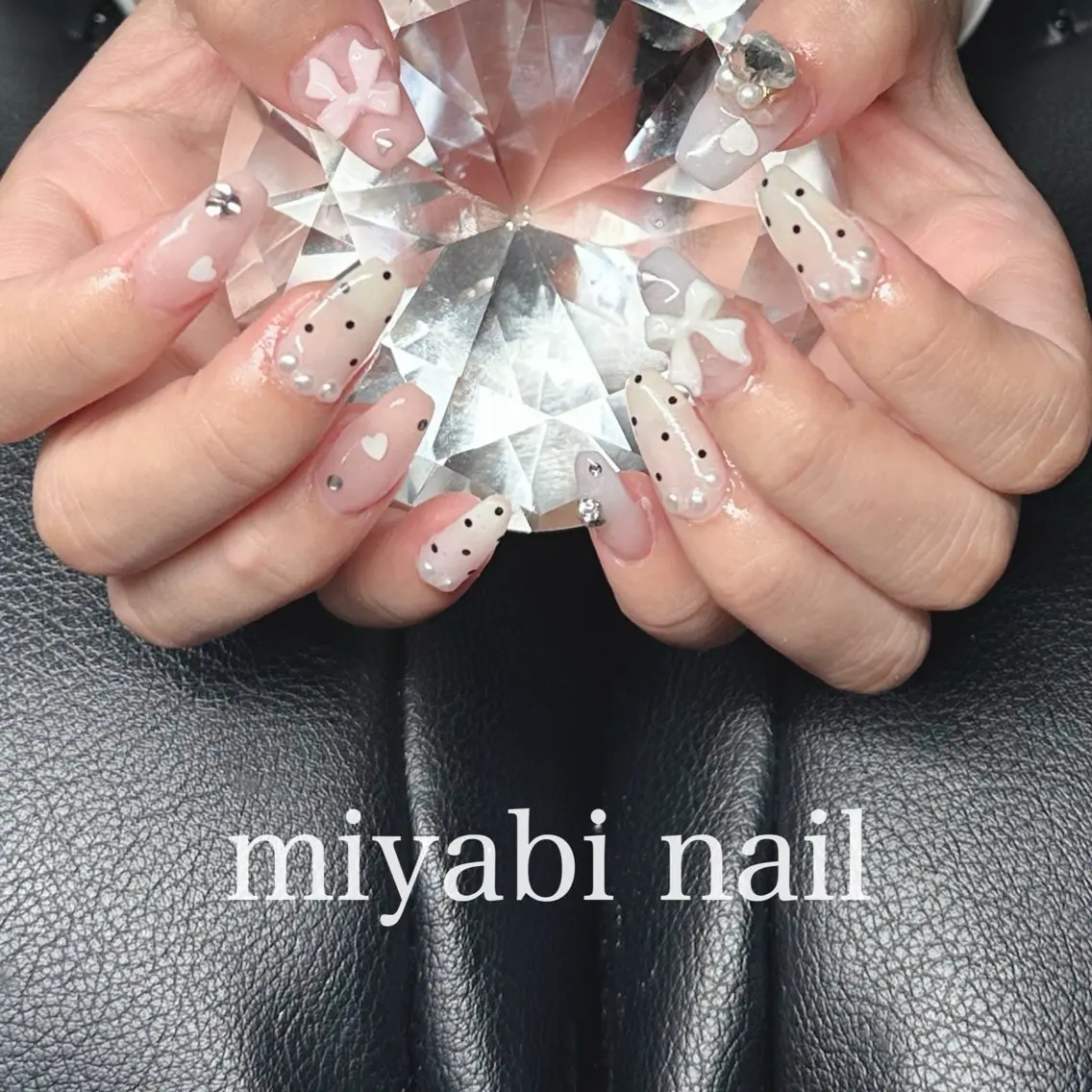 ネイル 持ち込み ハンドネイル miyabi nail 桂川駅近くのネイルデザイン