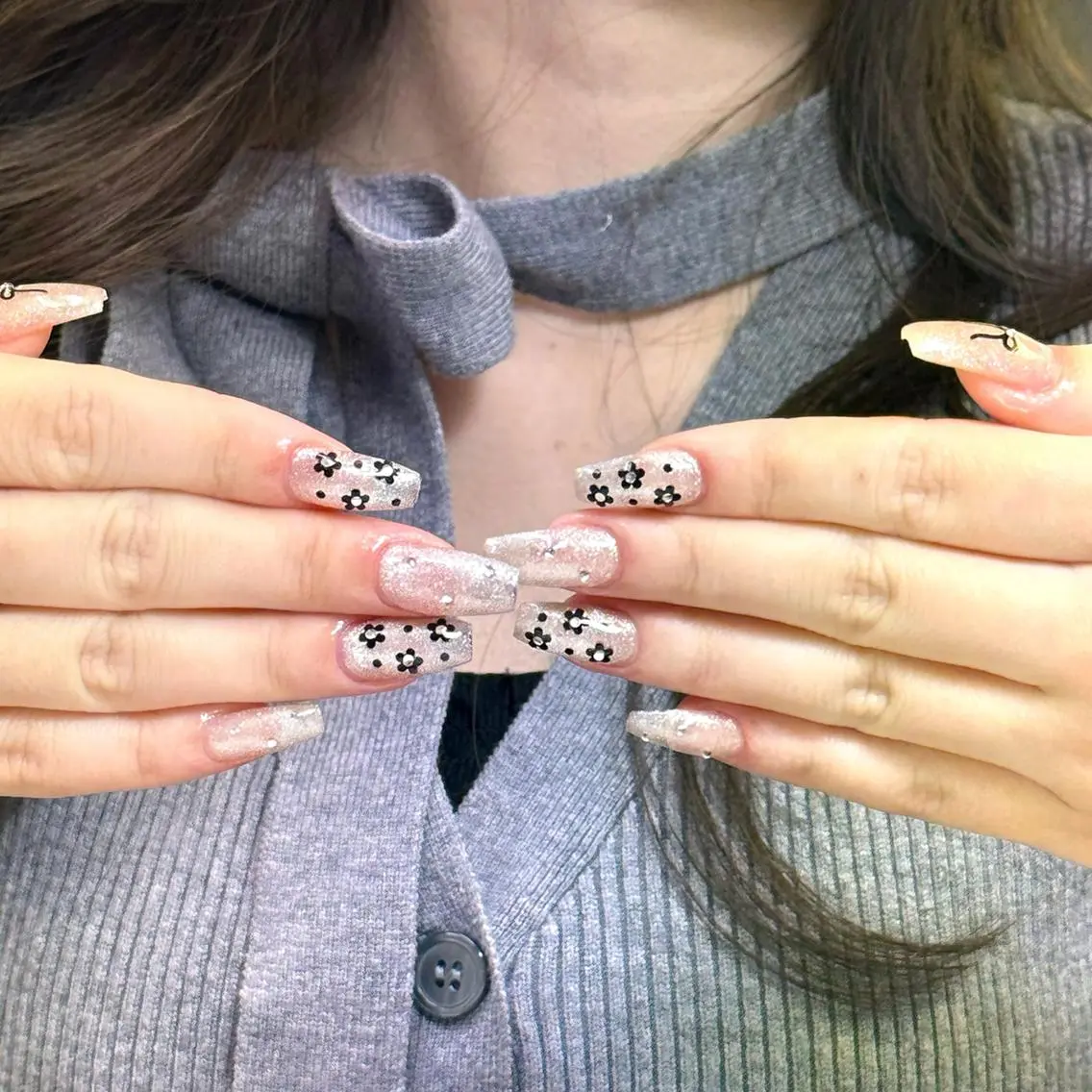 ネイル 🍑長さだし ワンホン💅モモコのネイルデザイン