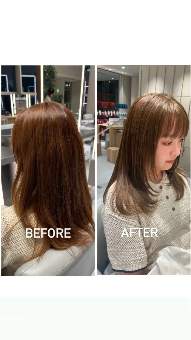 セミロング カラー 透明感カラー kako ショート ボブのヘアスタイル