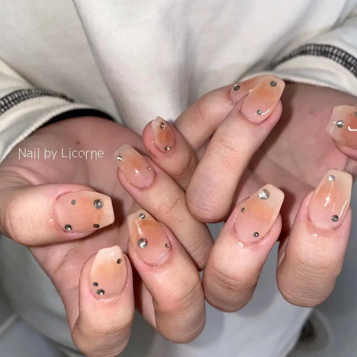 ネイル アートネイル オーロラネイル フレンチネイル 氷ネイル・うるうるネイル マグネットネイル ハンドネイル Nail by Licorneのネイルデザイン