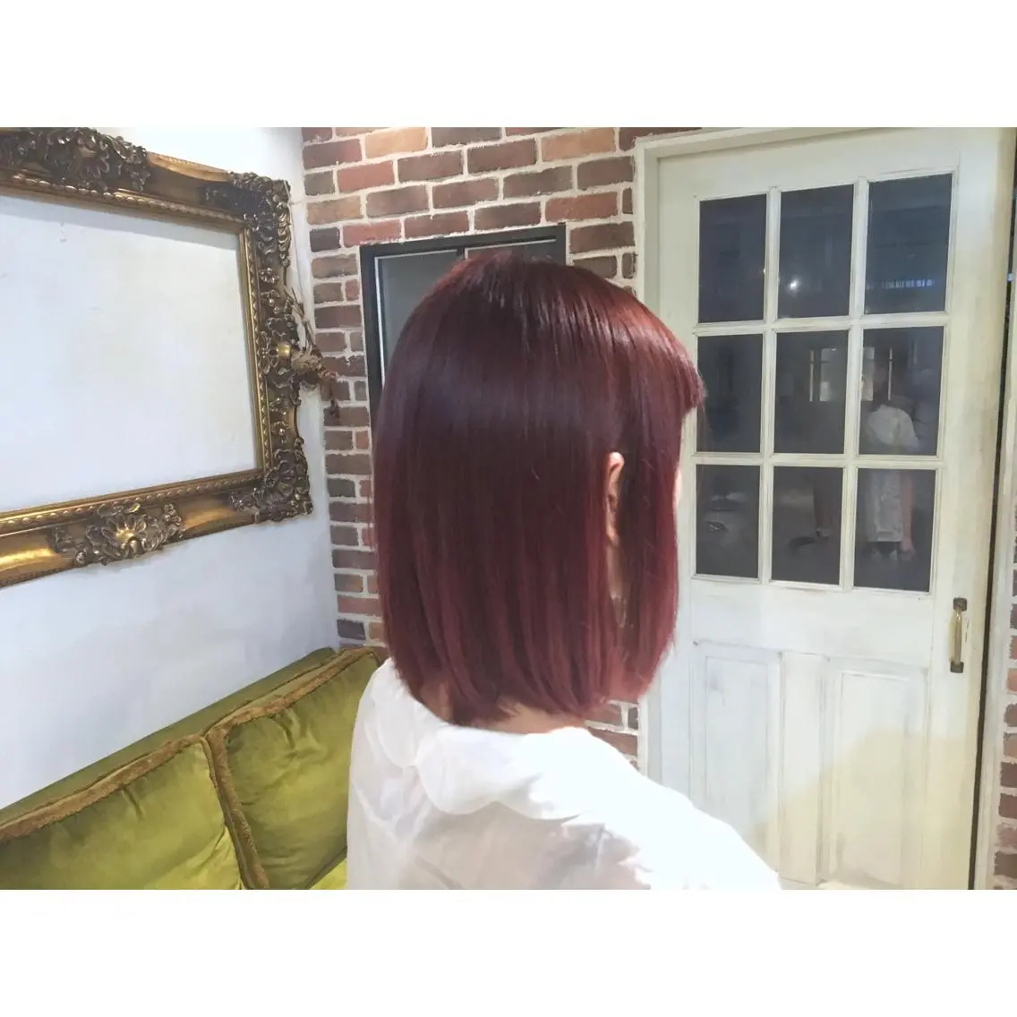 ショート カラー ピンクカラー バイオレットカラー 境 健助のヘアスタイル