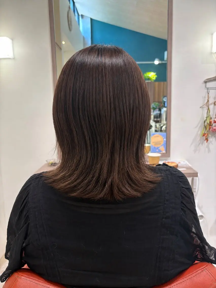 ミディアム ボブ 外ハネヘア 田村 美沙子のヘアスタイル