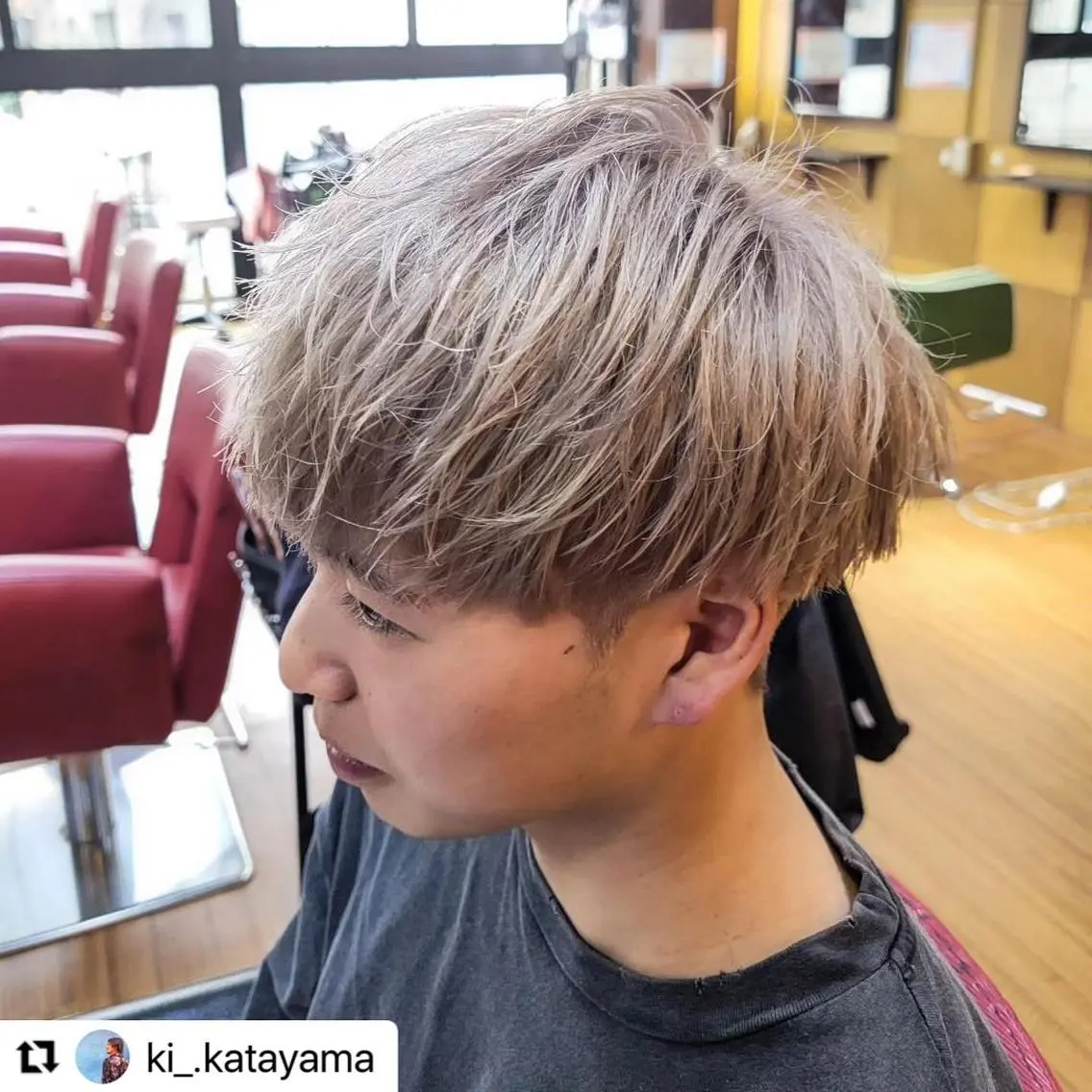ミディアム カラー メンズ ミディアムパーマ メンズパーマ メンズツイストパーマ 波巻きパーマ ツイストパーマ 🩷Eny terrace🩷のヘアスタイル