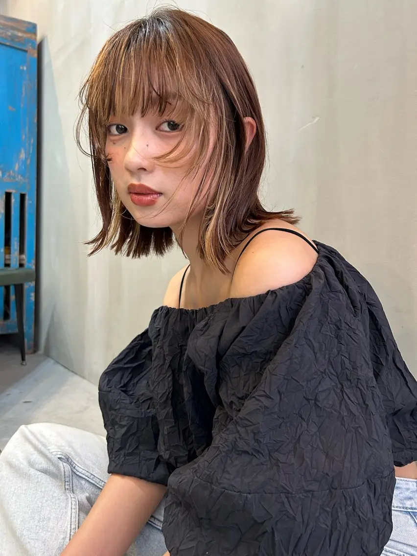 ショート カラー カット ヘアカラー トリートメント ショート/ボブ/ 心斎橋/宮脇美奈のヘアスタイル