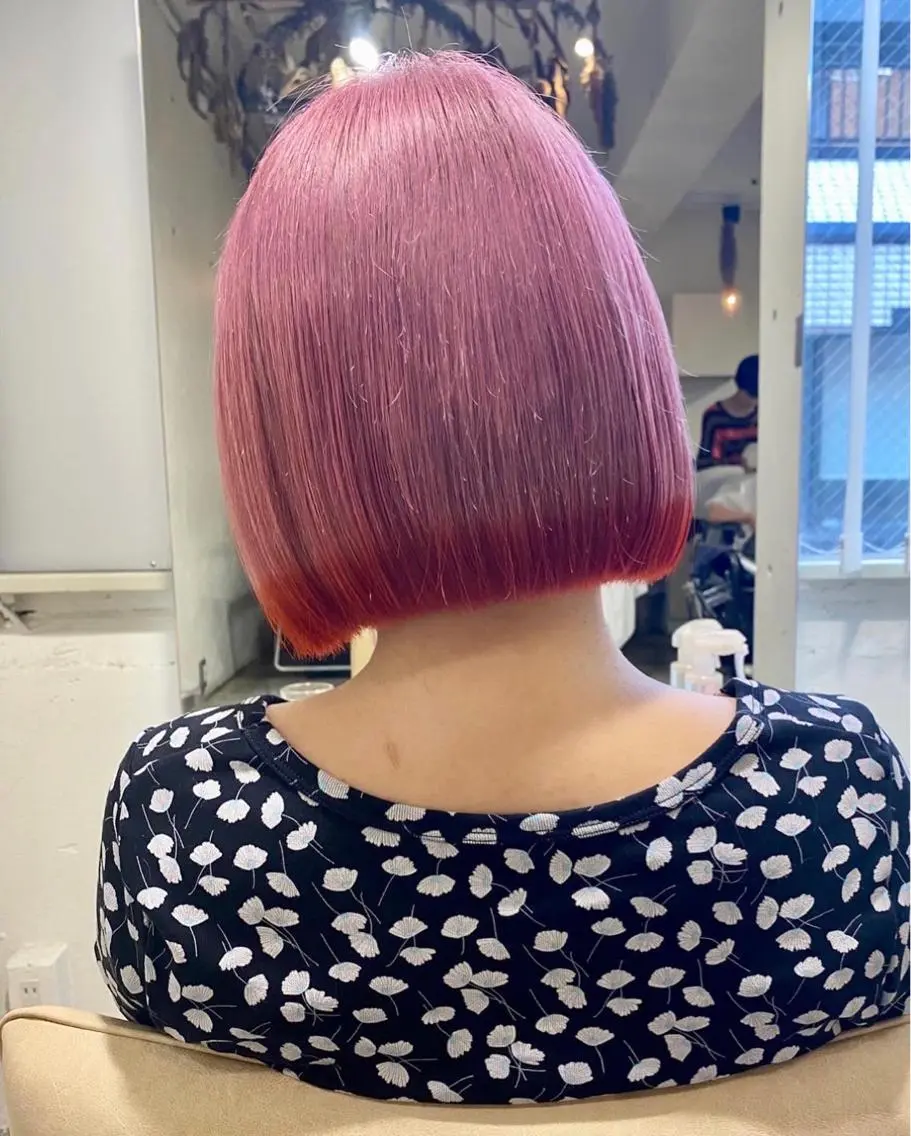 w color ケアブリーチカラー+カット+髪質改善ハホニコトリートメント(ケアプロ付き)の写真