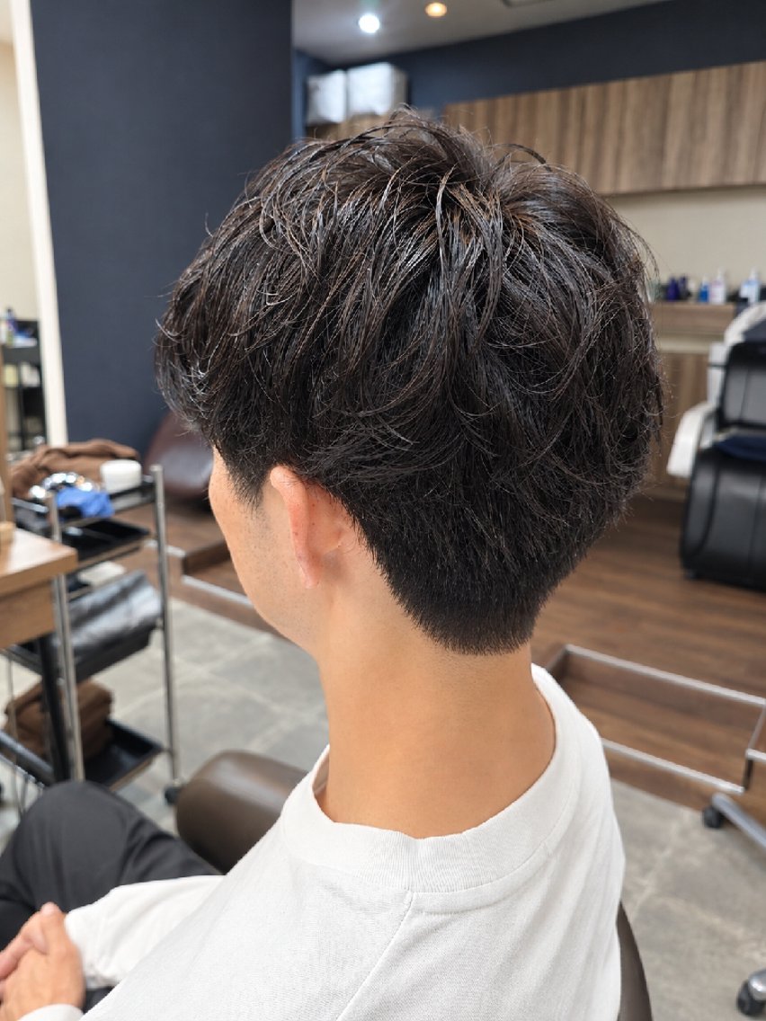 ミディアム パーマ メンズ ミディアムパーマ メンズパーマ ツーブロック 石川(park) ジェウンのヘアスタイル