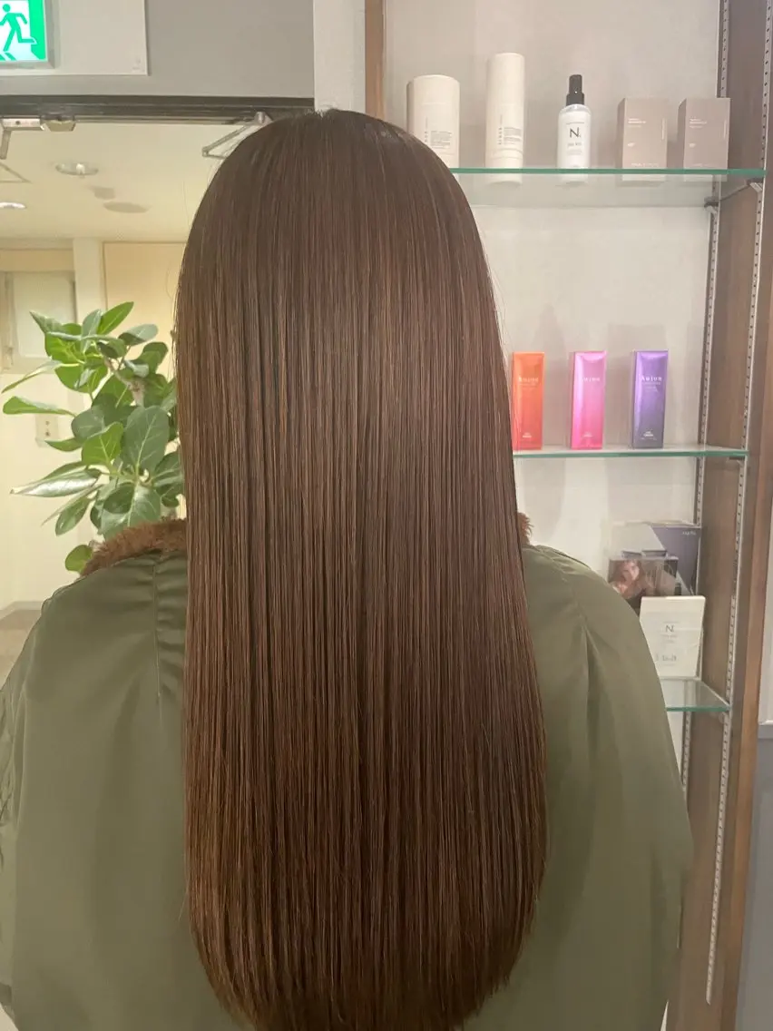 ロング カラー カット 縮毛矯正 トリートメント 天王寺/阿倍野 tocca rieのヘアスタイル
