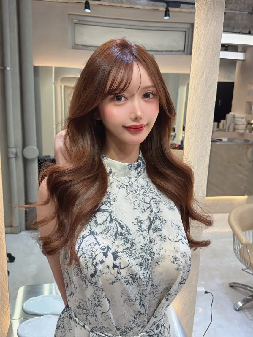ロング カット ヘアカラー トリートメント 🫧髪質改善 講師🫧🍎幹細胞のヘアスタイル
