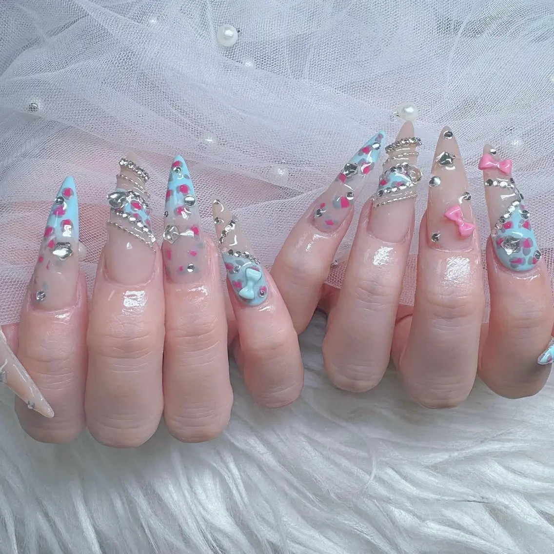 ネイル フットネイル フレンチネイル グラデーション 韓国ネイル ロングネイル ハンドネイル Hani Nail Salonのネイルデザイン