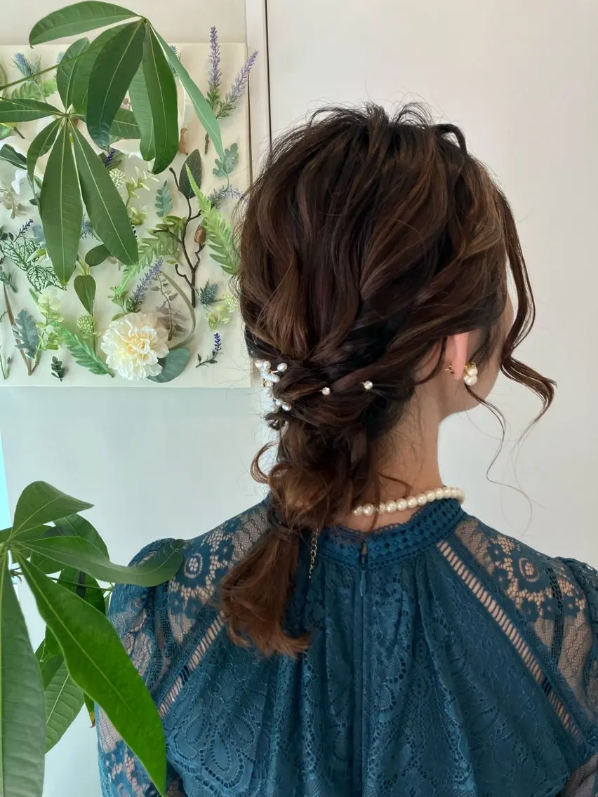 ヘアアレンジ 結婚式・ブライダル Hair&Make Nahoのマツエク・マツパデザイン