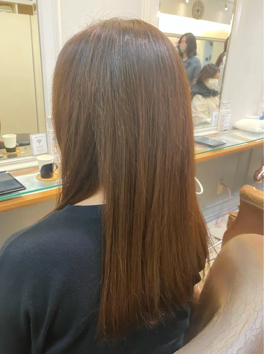 セミロング カラー ヘアカラー 金谷 美幸のヘアスタイル