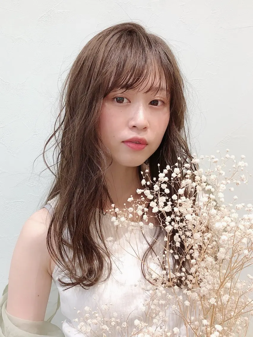 ロング カット ヘアカラー トリートメント 仲井 康己のヘアスタイル