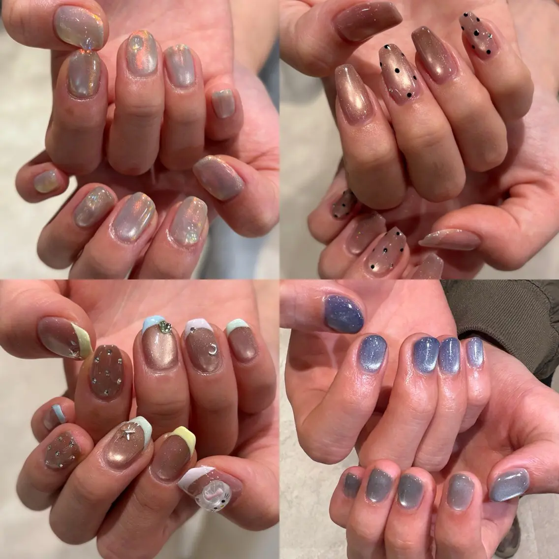 ネイル マグネットネイル ハンドネイル レア🪼艶カラー/ 髪質改善💎ネイルのヘアスタイル