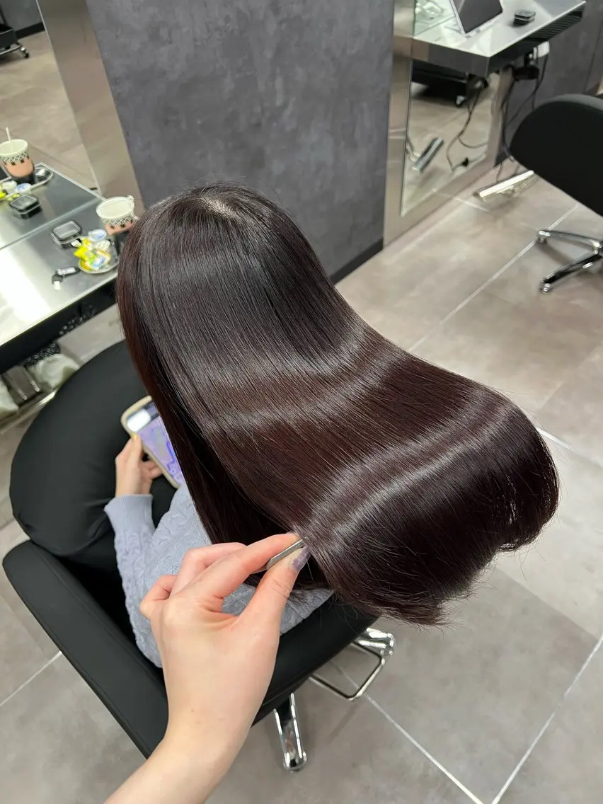 カラー カシス ピンクカラー 髪質改善 カット ヘアカラー トリートメント 🩶髪質改善/新宿 /saaya🩶のヘアスタイル