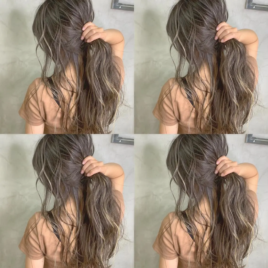 ロング アッシュ Selene hair OSAKAのヘアスタイル
