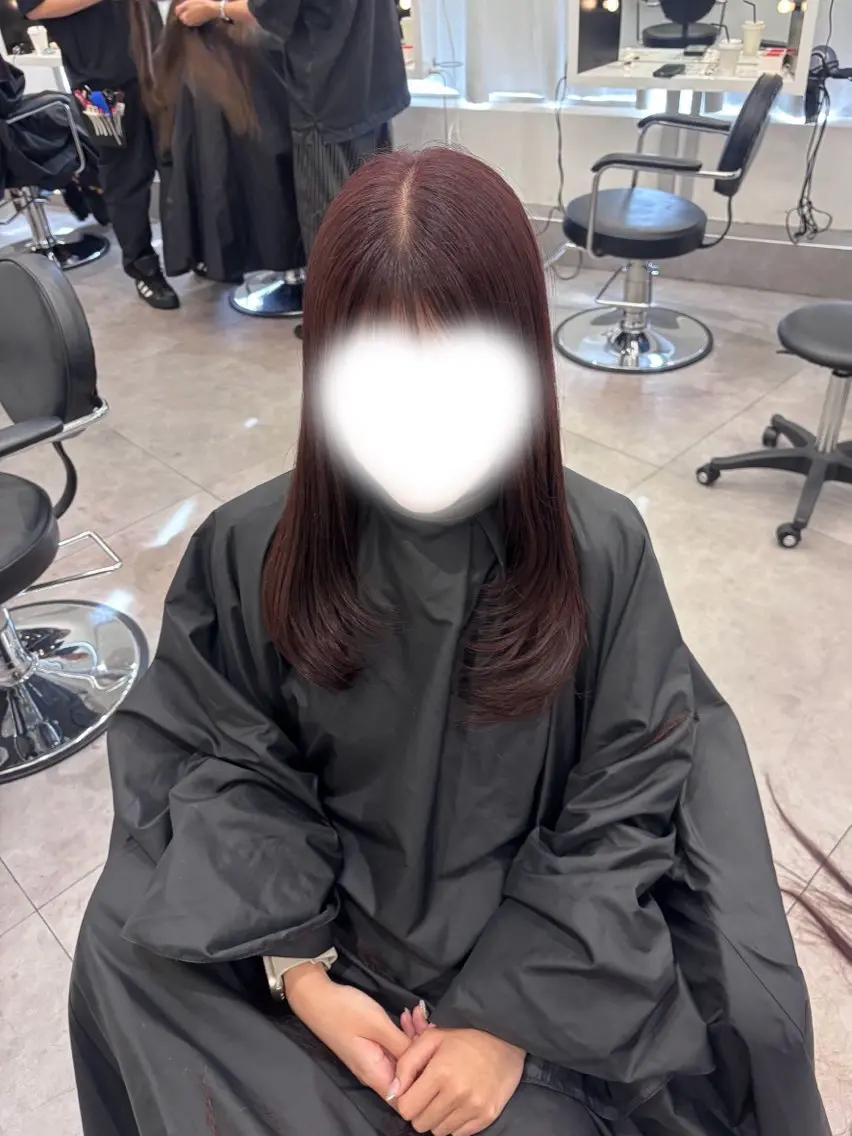 ロング ayano/レイヤー /ピンク/ラベンダーのヘアスタイル