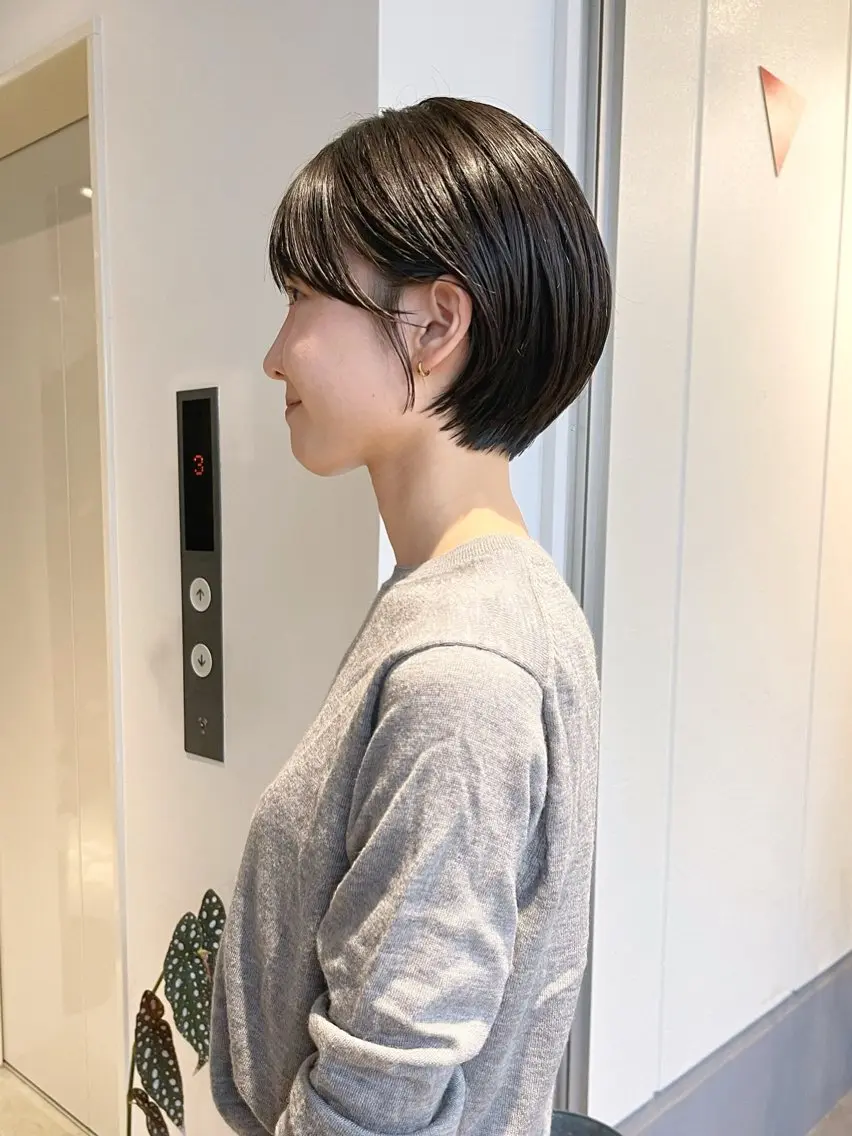 ショート カラー かわい りほのヘアスタイル